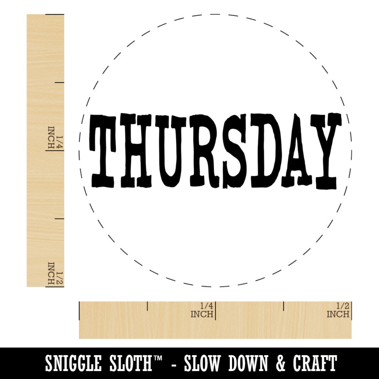 Thursday Text Self-Inking Rubber Stamp for Stamping Crafting Planners